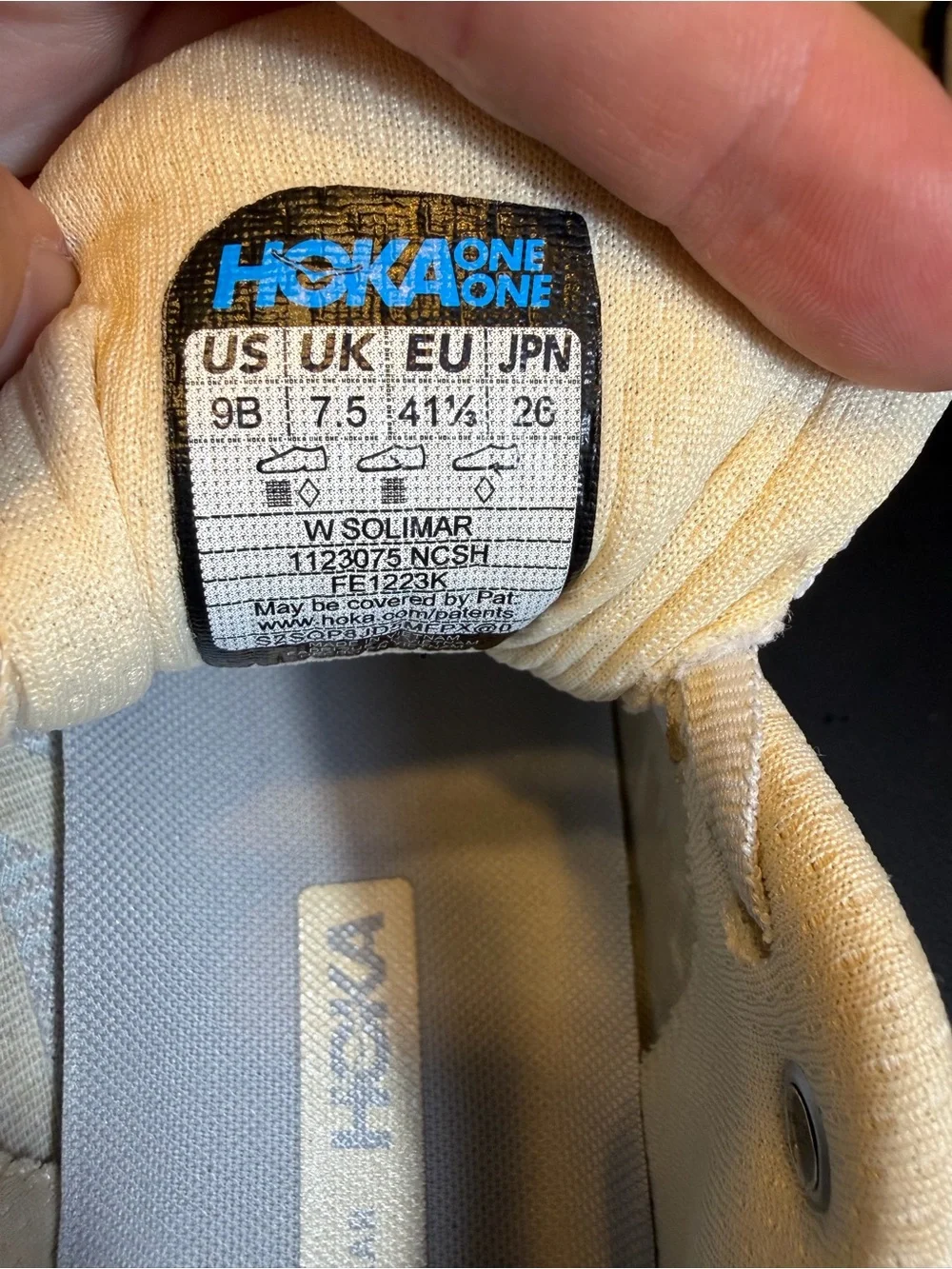 Hoka One One Solimar Womens 9 B Gray Athletic Shoes Outdoors Running Walking